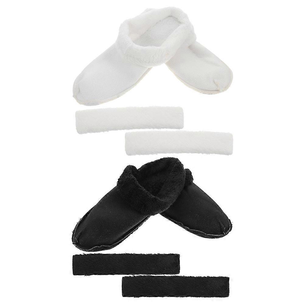 2Pairs White Plush Footbed Liners for Clogs Delivering Warmth