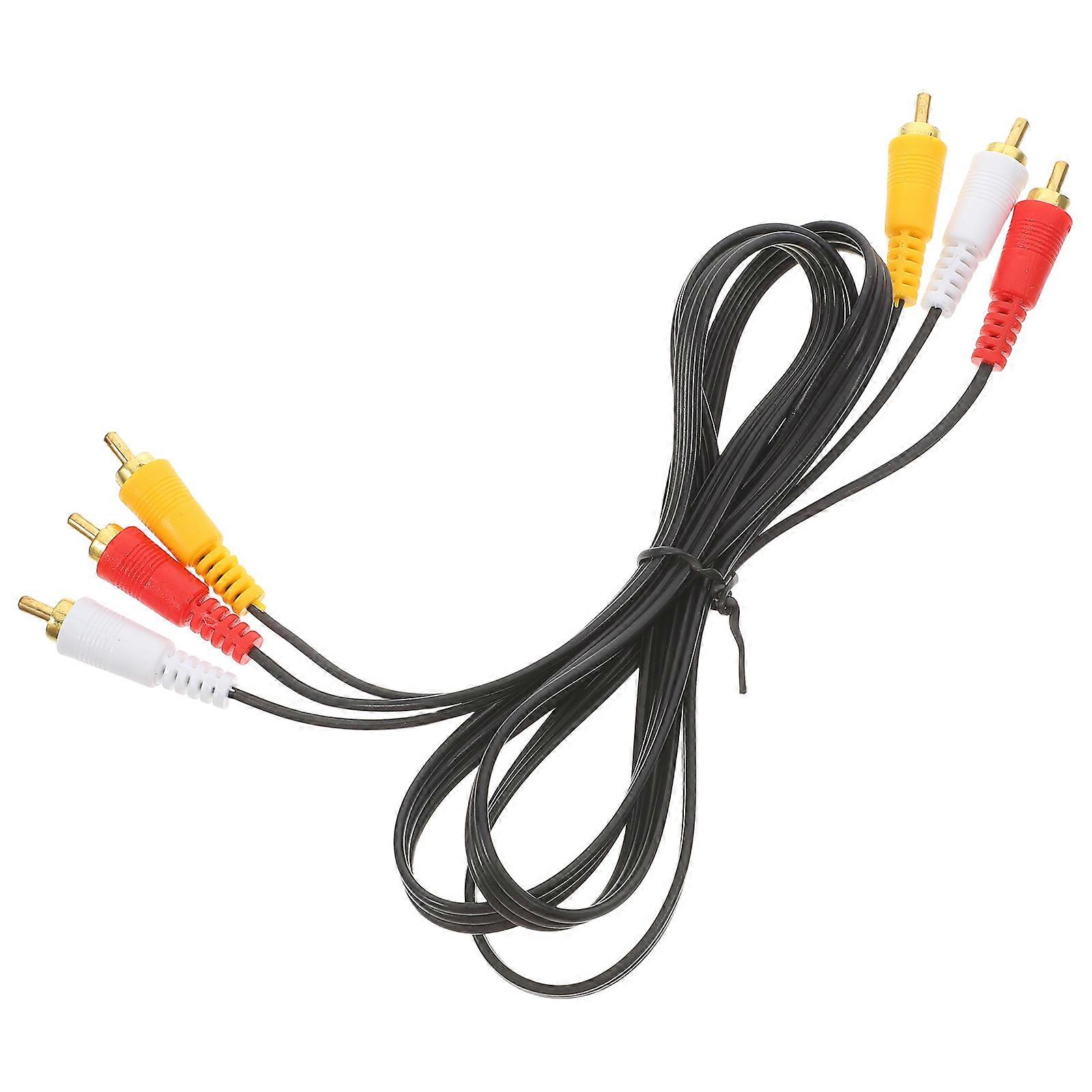 Multi-Color AV Audio Cable 3 Pairs Designed For Computer Use Featuring 3RCA Lotus Head Shape 3Pcs