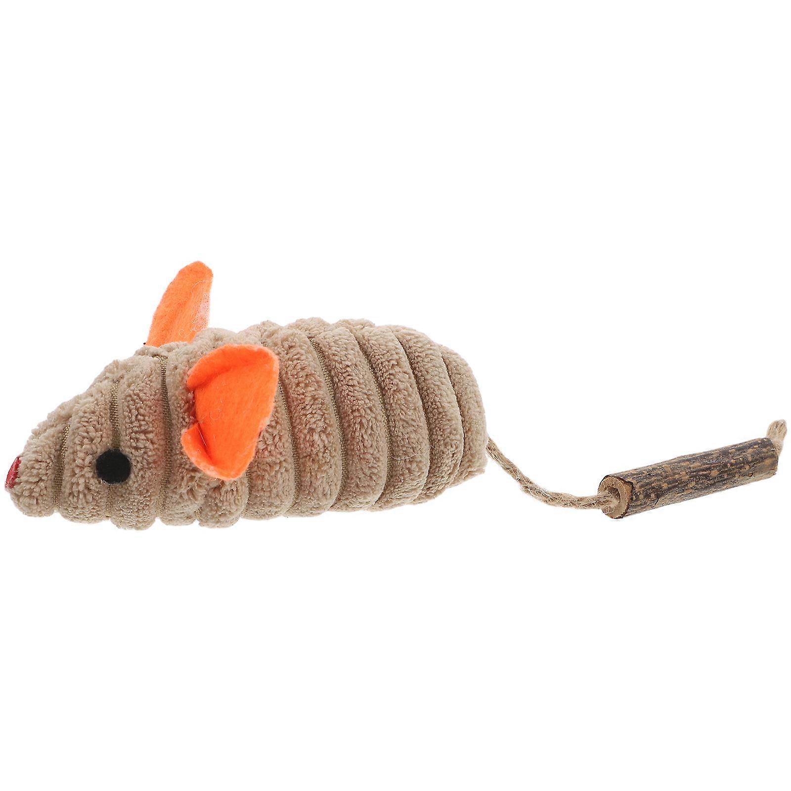 Interactive Cat Toy Mouse Plush Chew Toy for Cat Indoor Kitten Fun