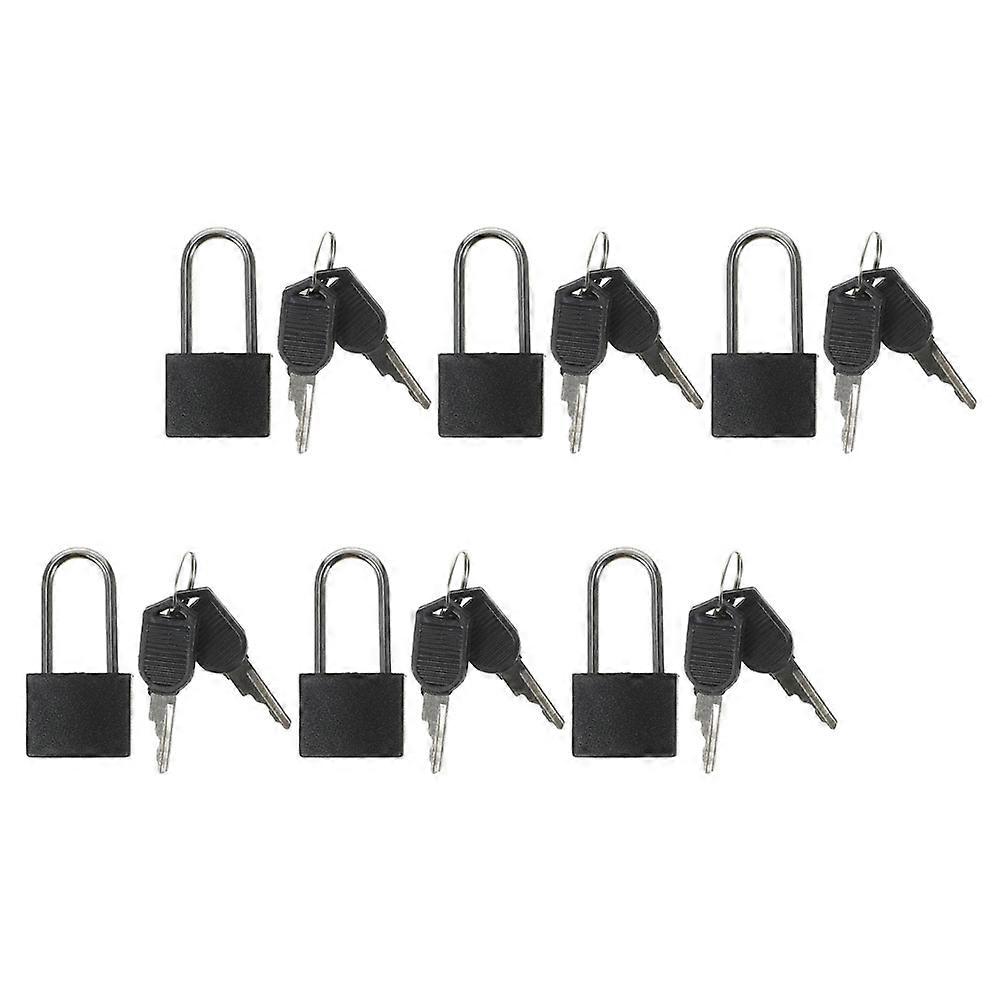 Small Padlock with Key Black 12Sets for Doors Cabinets and Chests