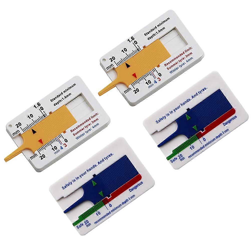 Tire Tread Caliper Depth Gauge for Car Use 8Pcs Assorted Colors