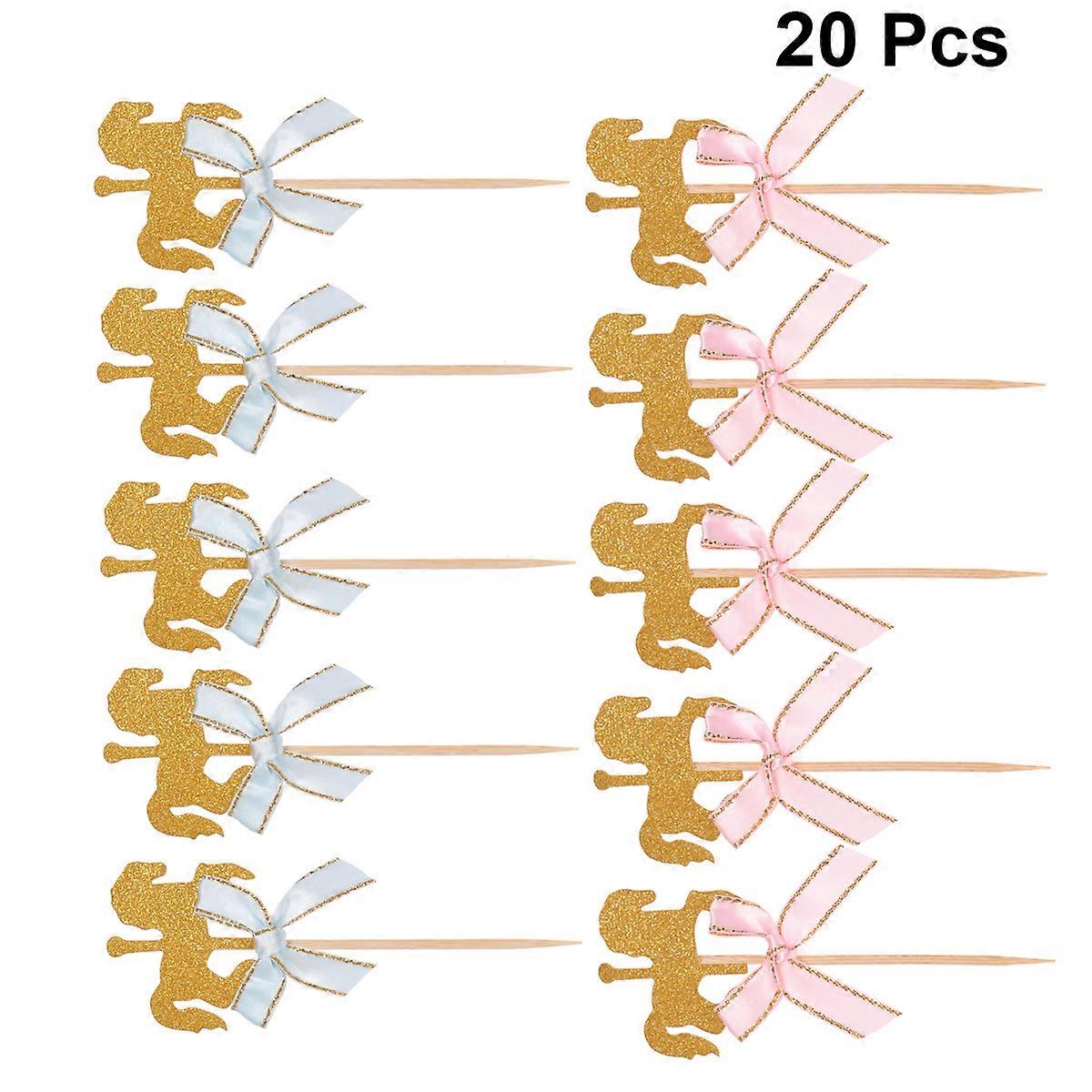 Cake Toppers Egg Cake Fruit Insert Decoration 20Pcs Carousel Shape Set