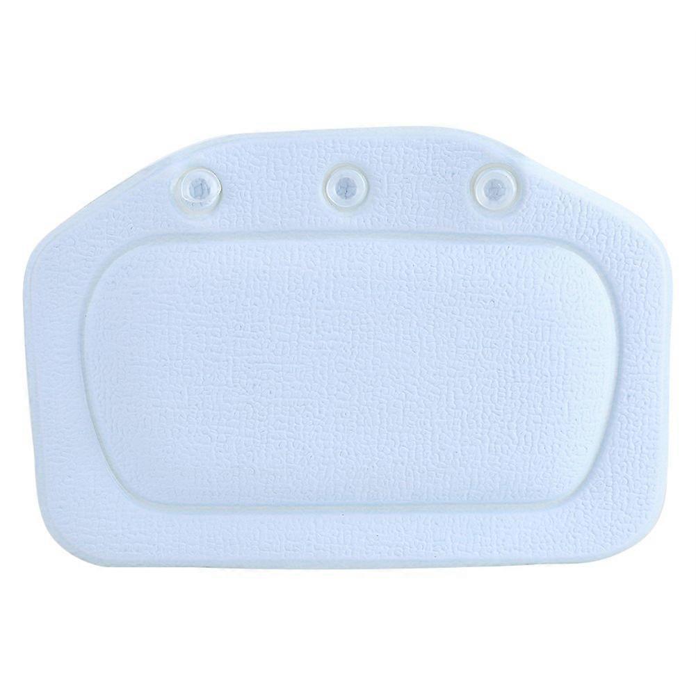 Bathtub Pillow with Suction Cups Soft Neck Support Spa Headrest Cushion Easy Clean Surface Blue