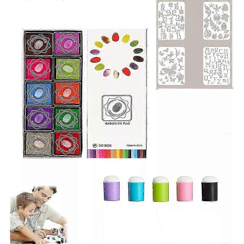 Coderafted DIY Sponge Finger Painting Set,Finger Sponge Daubers Sets