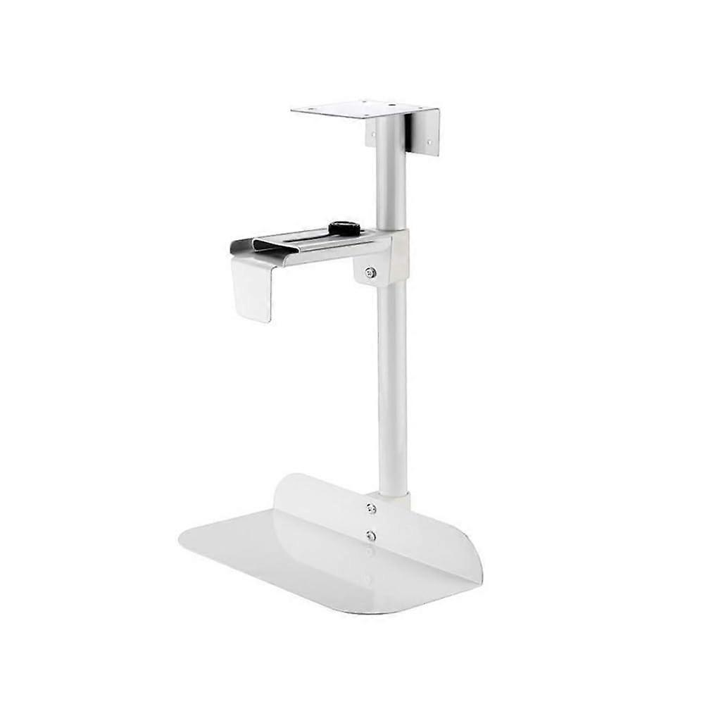 Adjustable Under Desk CPU Holder with 360° Swivel, Height and Width Adjustable PC Tower Stand for Space Saving, Black/White