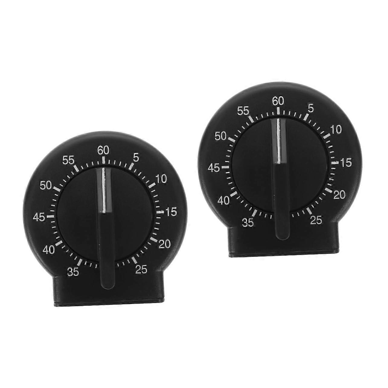 2pcs Visual Countdown Timer with Loud Alarm, 60Minute Mechanical Kitchen Timer for Study and Cooking
