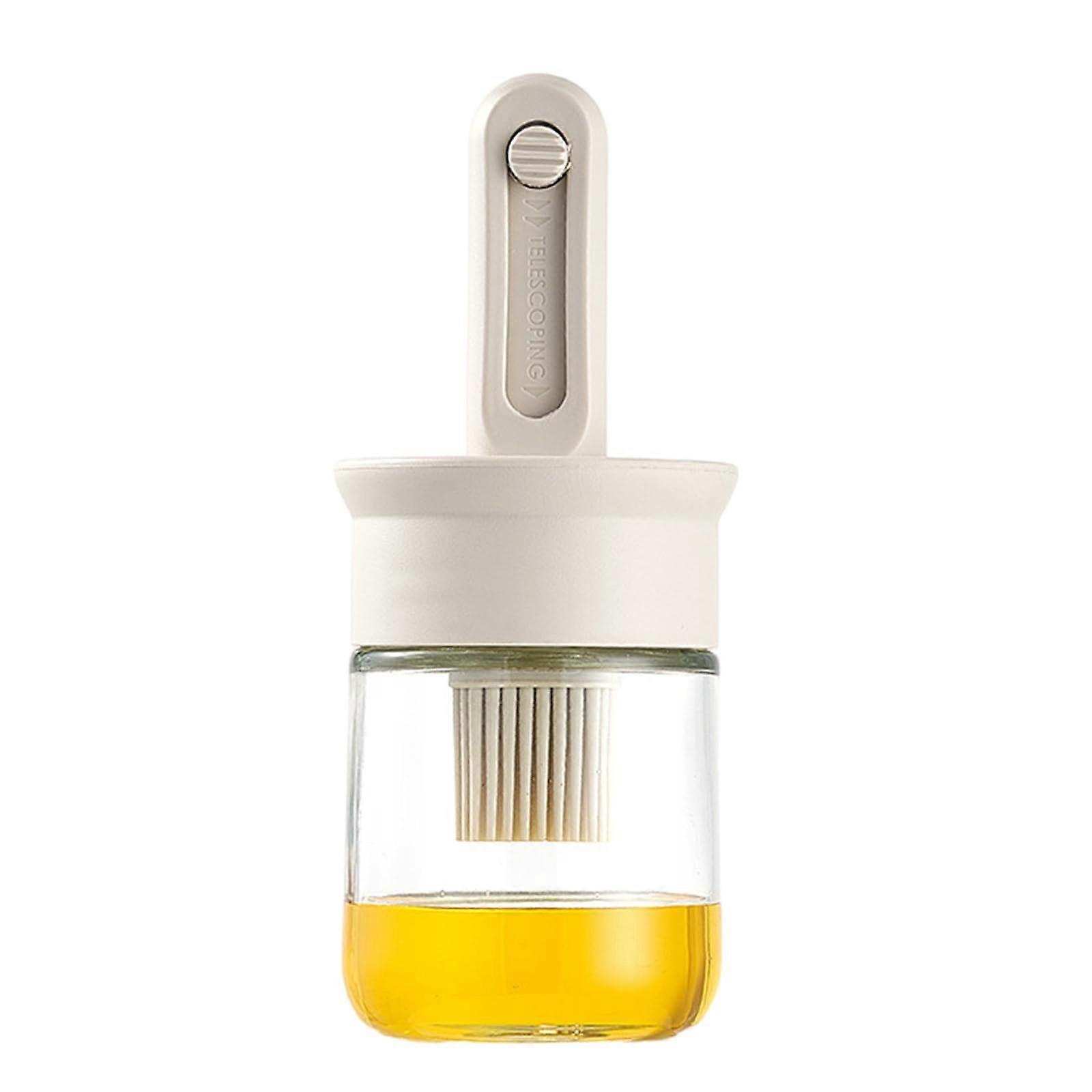 Silicone Basting Brush Heat Resistant for Baking and Grilling Multipurpose Cooking Tool White