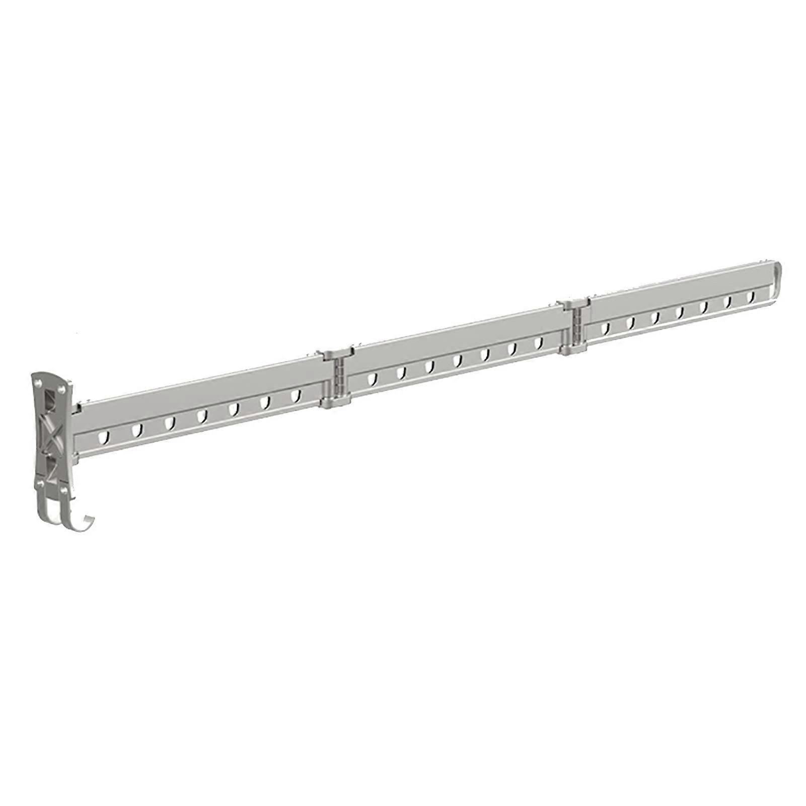 Wall Mounted Clothes Drying Rack, 3Section Foldable SpaceSaving Hanger for Outdoor Balcony