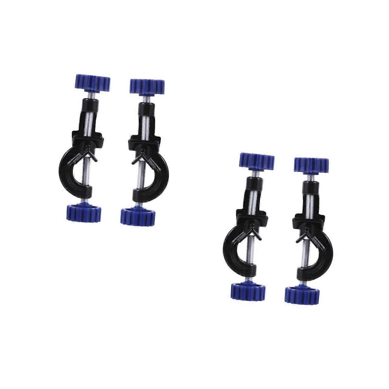 2 Sets Adjustable Lab Clamp Holder and Heavy Duty Boss Head Clamp with Easy Rotation Knobs for Laboratory Use
