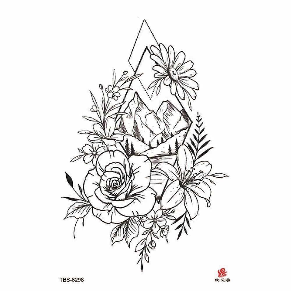 Waterproof Geometric Temporary Tattoo Stickers for Easy Application and Versatile Body Art