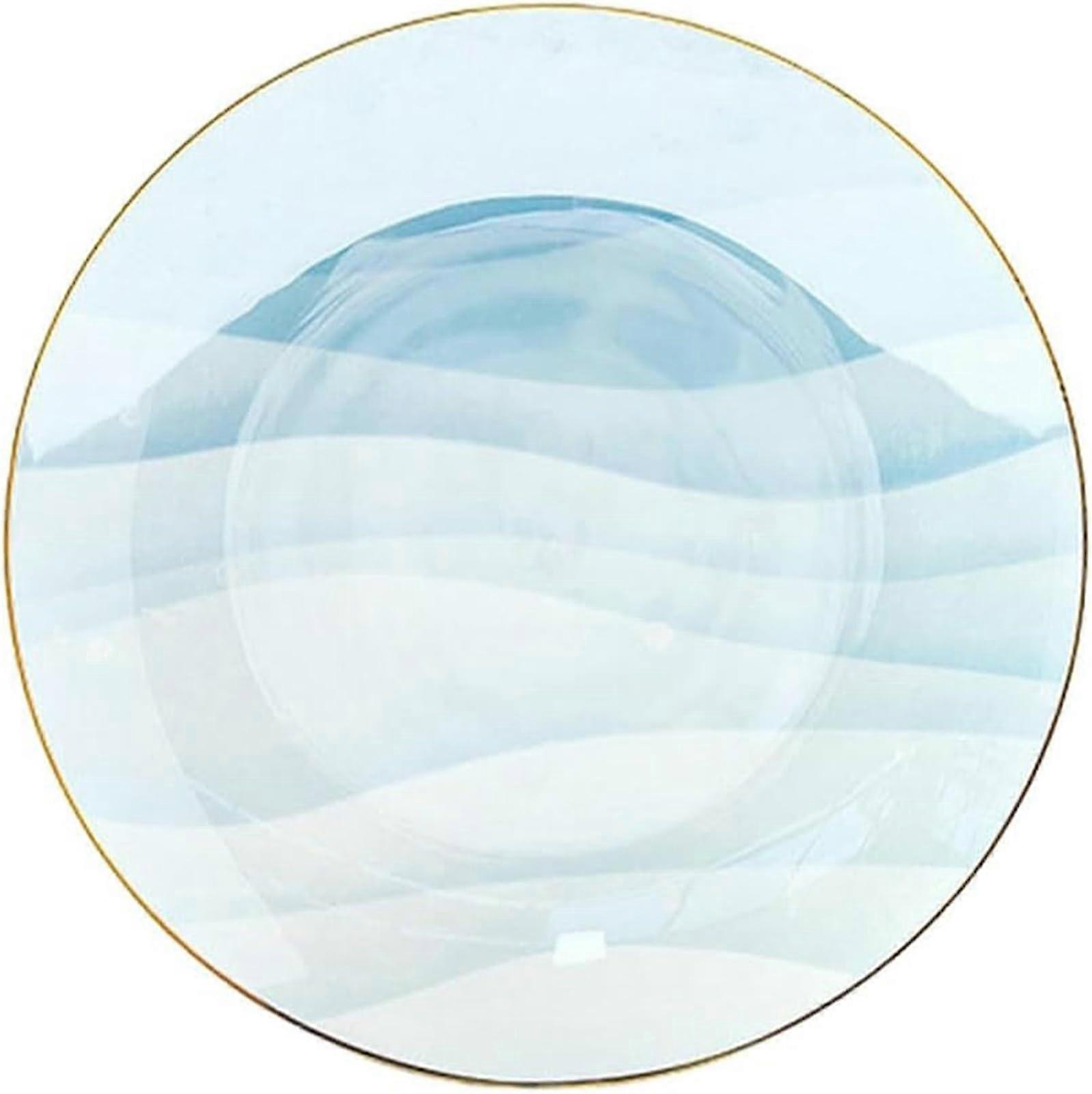 10Inch Ceramic Dinner Plate Set Blue HeatResistant ScratchResistant Microwave Dishwasher Safe