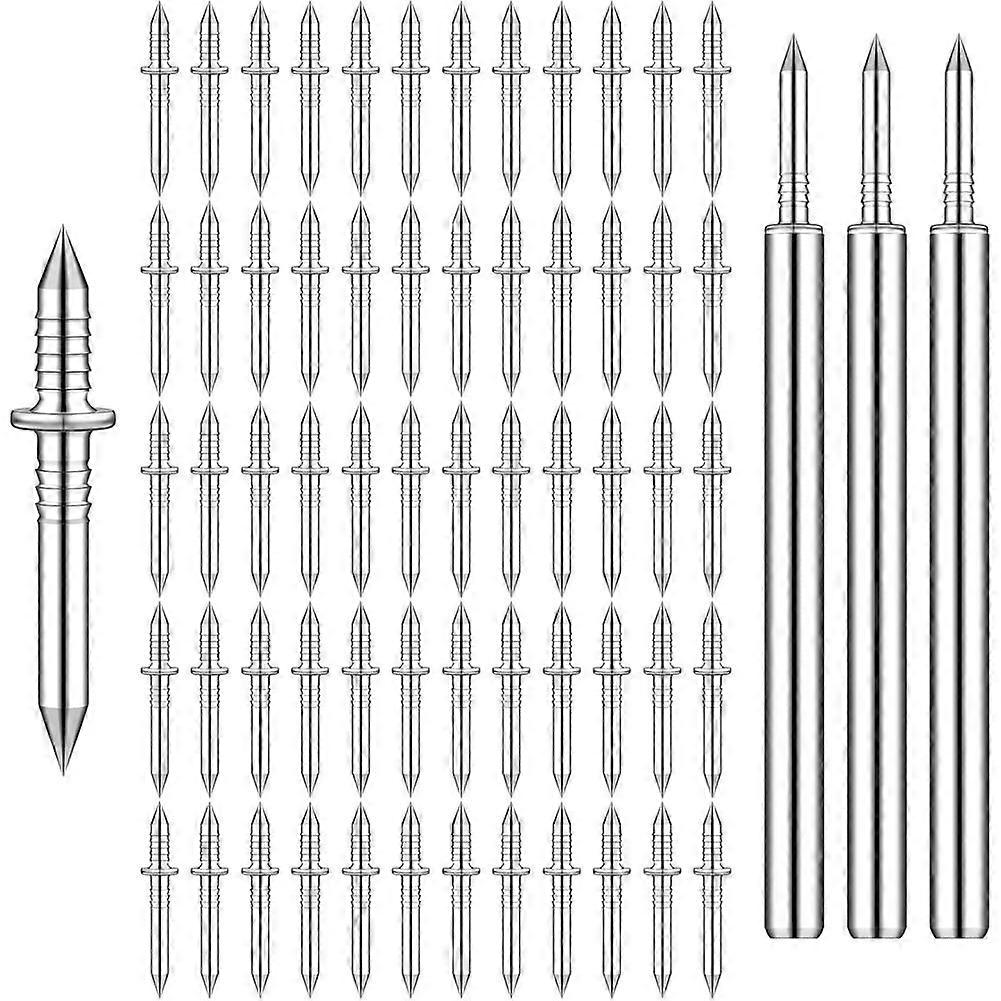 300PCS Double-Headed Skirting Nails - Solid Wood Baseboard Fasteners with Sleeve Tool