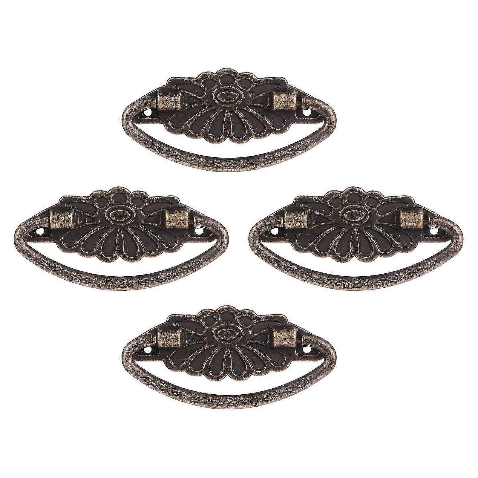 Black Drawer Ring Handle Alloy Drawer Pull compatible Decor 8Pcs Household