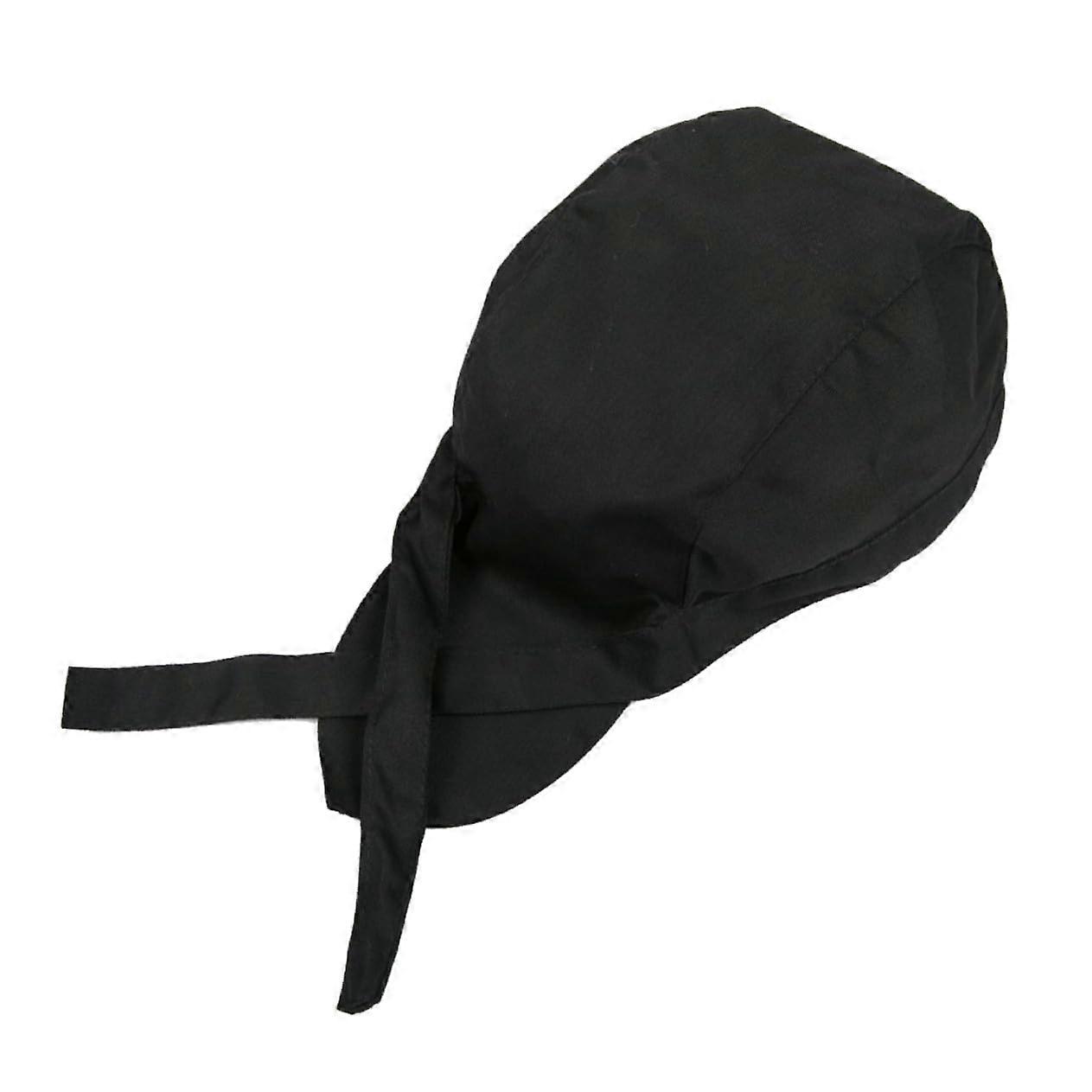 Black Chef Hat for Kitchen Work Unisex Restaurant Cap Breathable Fabric Comfortable Fit