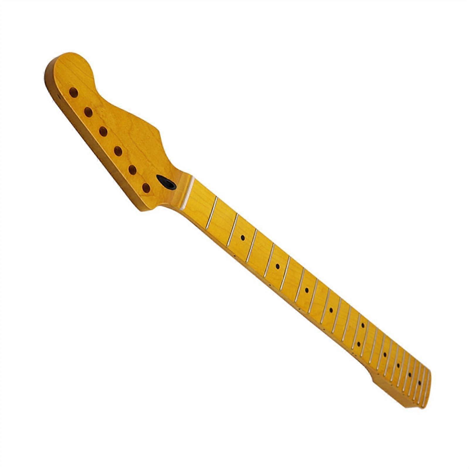 Electric Guitar Neck 22Fret 6String Yellow Matte Finish Direct Replacement for DIY