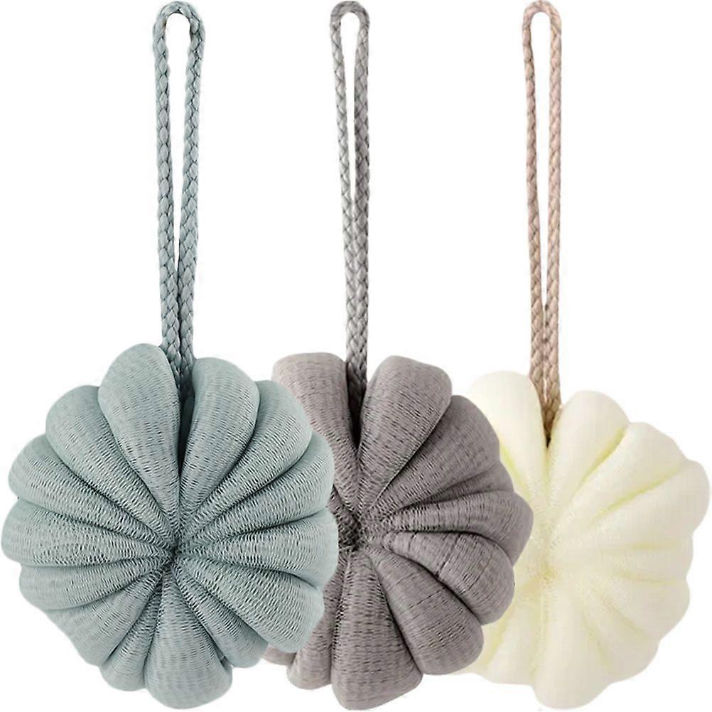 3pcs Exfoliating Bath Sponge Body Scrubber Body Exfoliating Bathing Tools