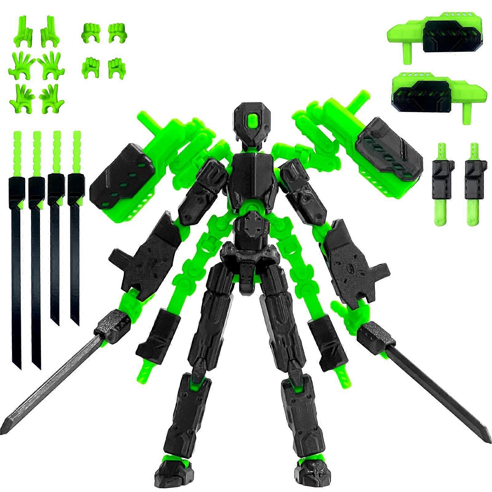 T13 Nova 13 Fully Articulated Robot Action Figure with Interchangeable Hands and Weapons