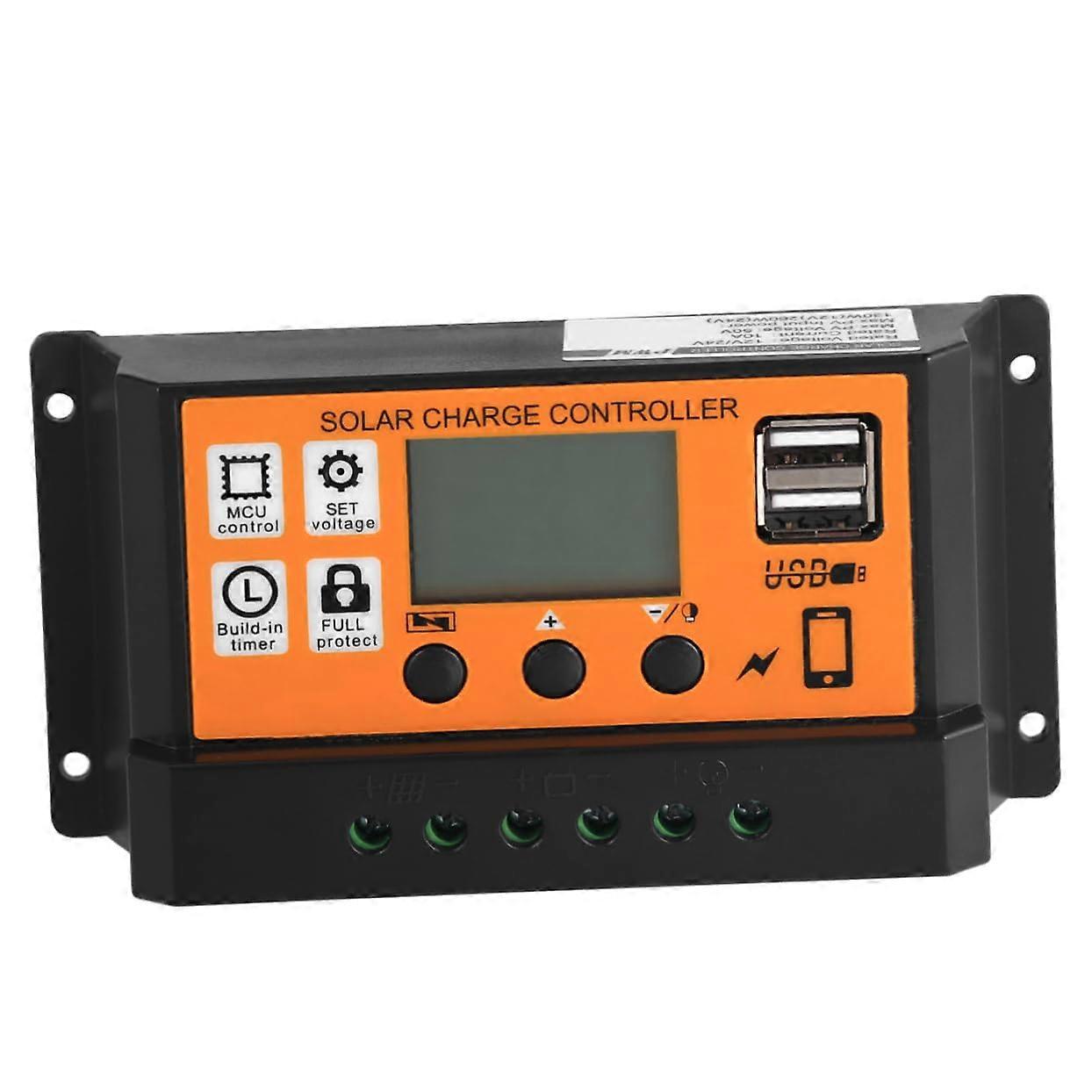 10A MPPT Solar Charge Controller with LCD Display USB Output and Automatic Protection