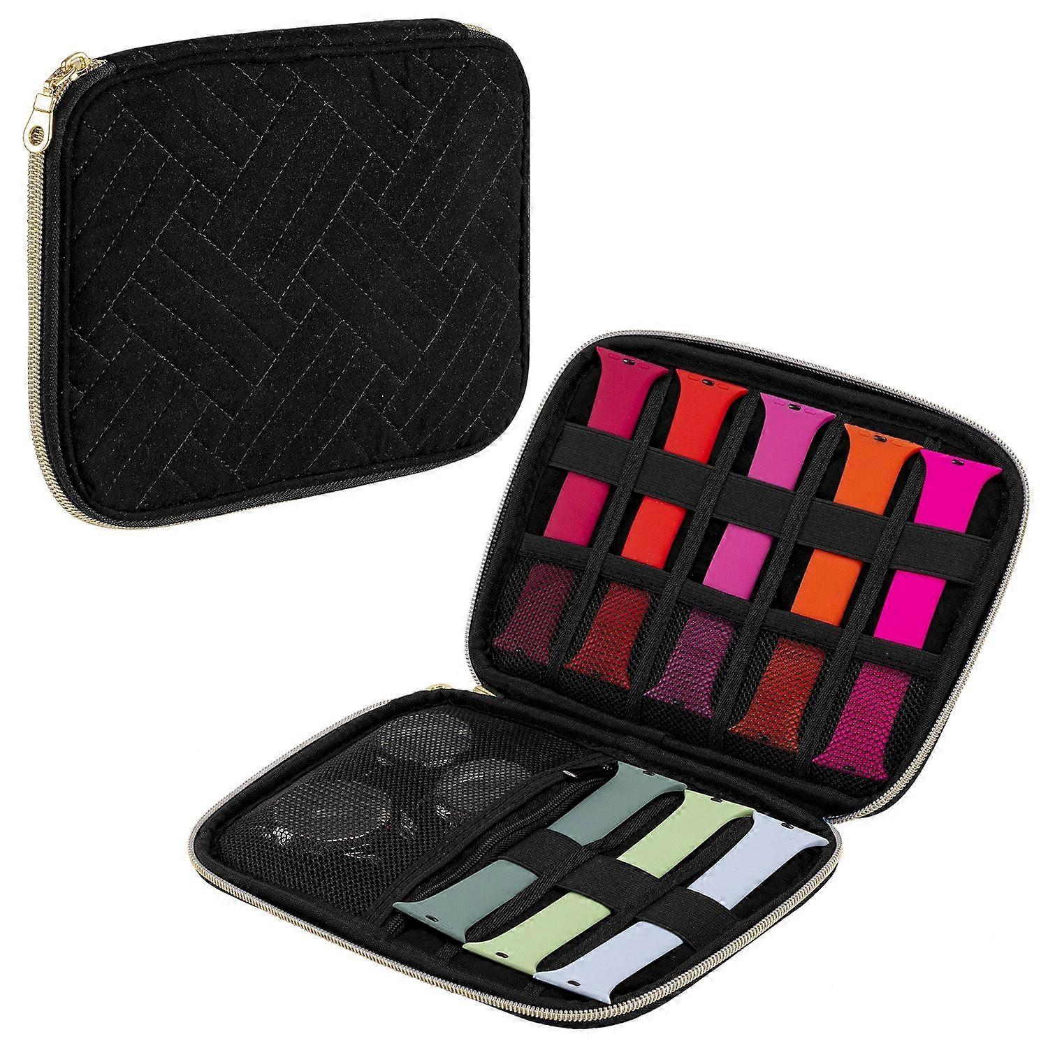 Velvet Watch Strap Watch Accessories Storage Bag, Specification: Black S