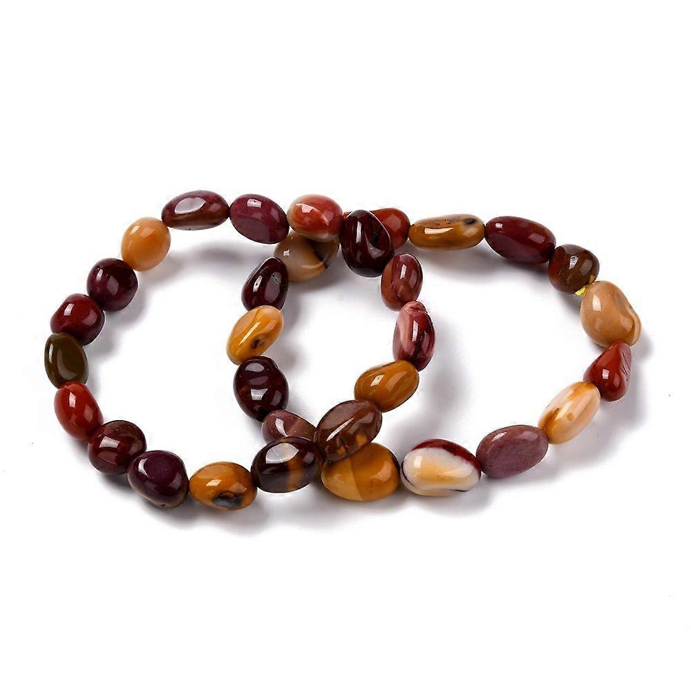 Natural Beaded Stretch Bracelets Tumbled Stone Inner Diameter: 2 inch(5~5.2cm)