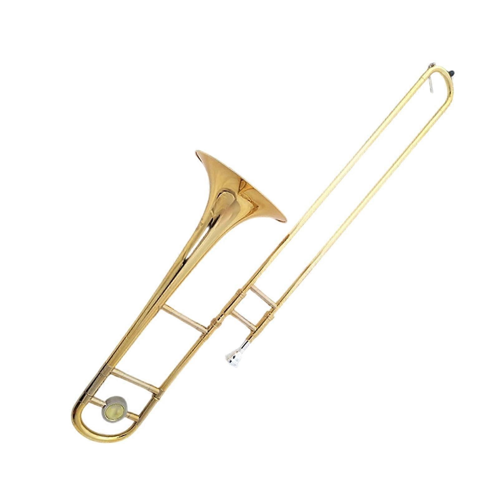 Student Trombone with Durable Brass Construction and Protective Finish for School Band Beginners