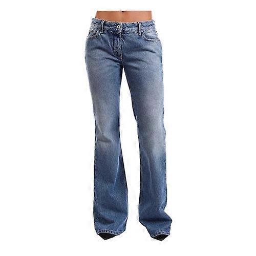 Off White Womens/Ladies Flared Slim Jeans