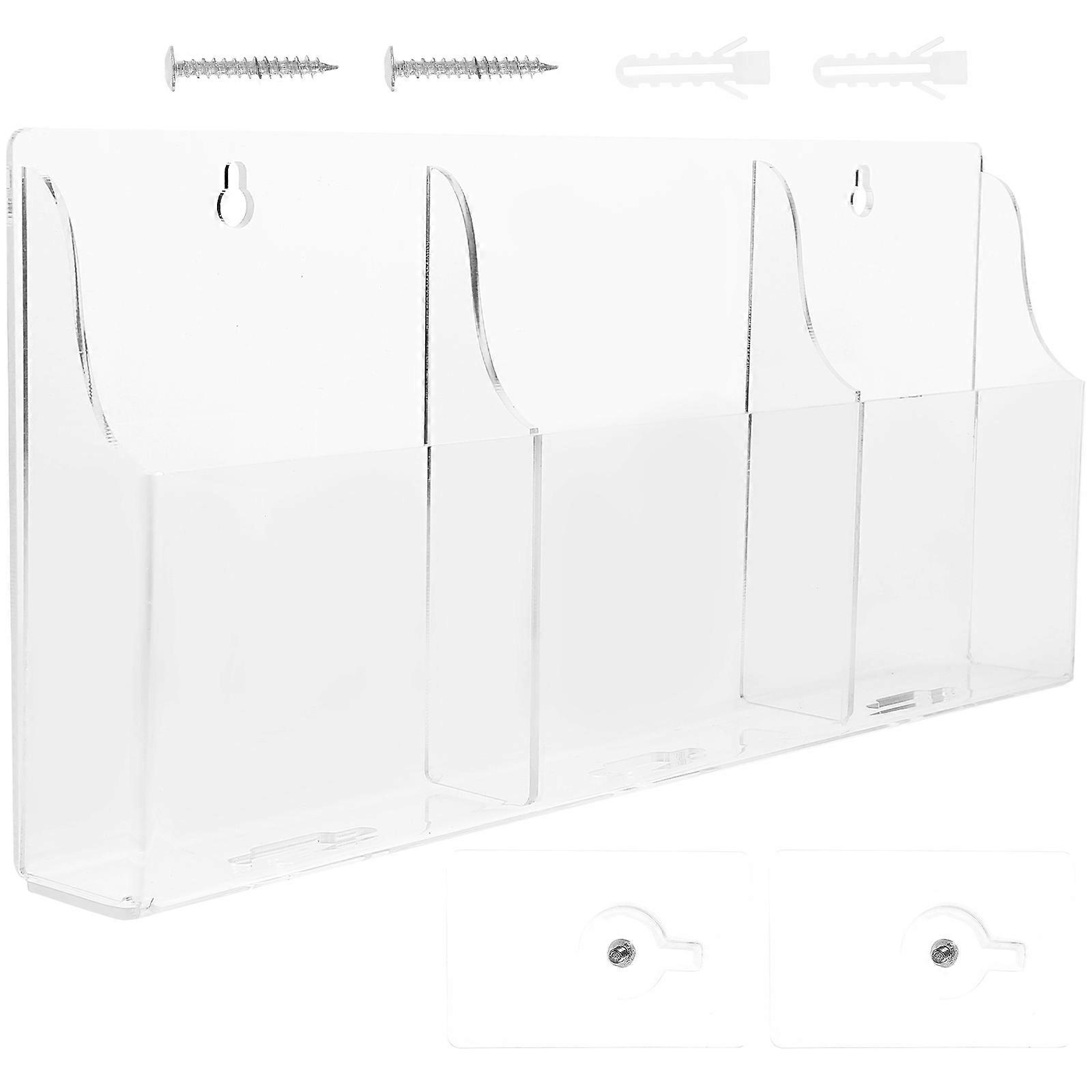 Remote Storage Wall Mounting Box For Living Room Rectangular Shape Modern Style 1Pack