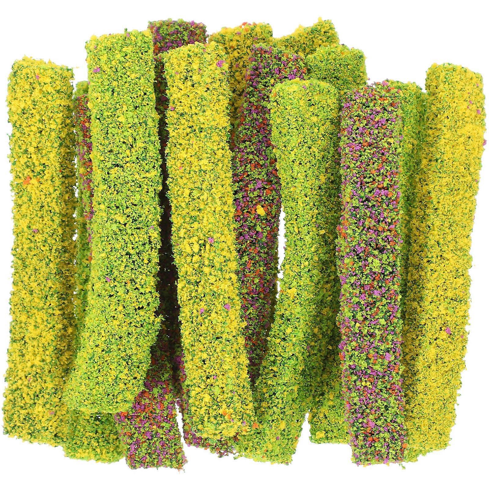 Simulation Shrub Cluster for Decoration 15Pcs Miniature Bush Strips Sets
