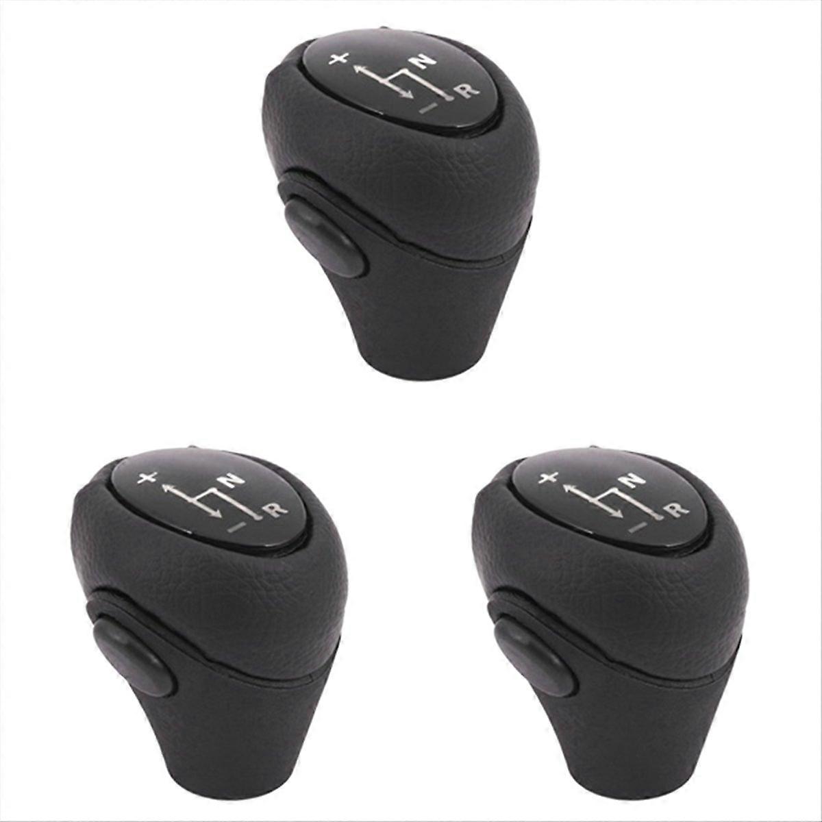 3Pcs Gear shift knob Black for 450 451 Smart Roadster