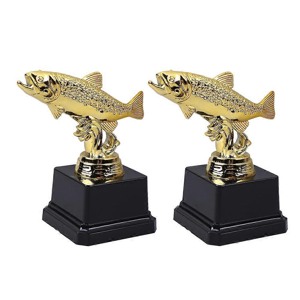 Plastic Kids Award Trophy Fish Trophy for Party 2Pcs Creative Award