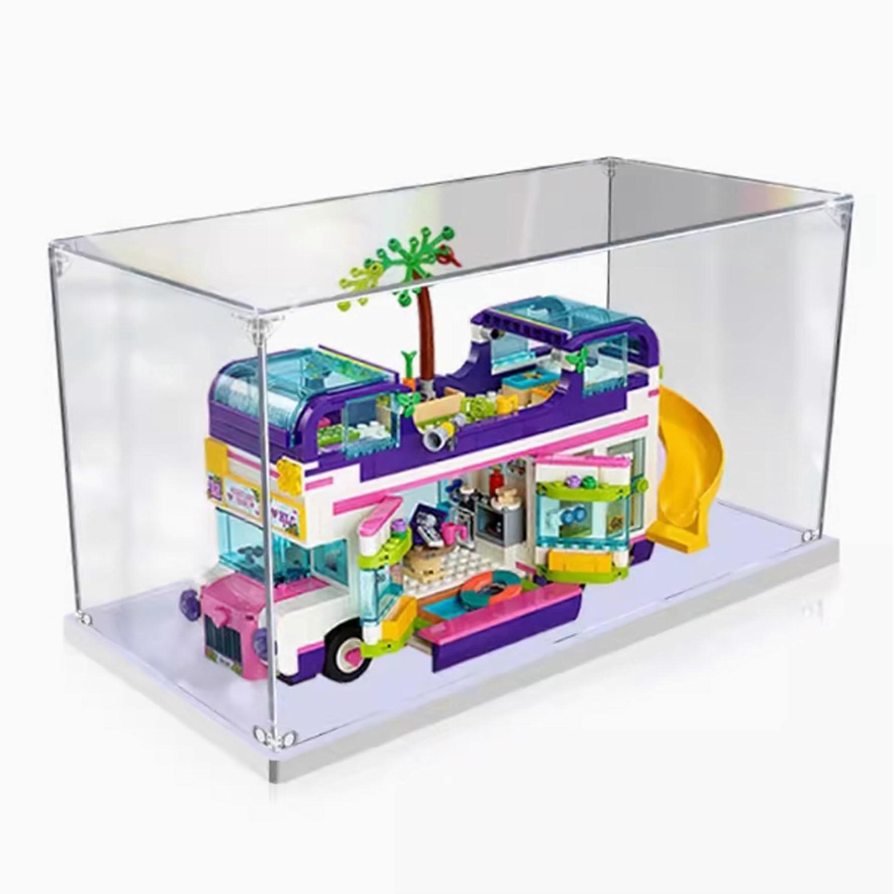 Acrylic Display Case for  41395 Friendship Bus, Clear Dustproof Stackable Showcase Box