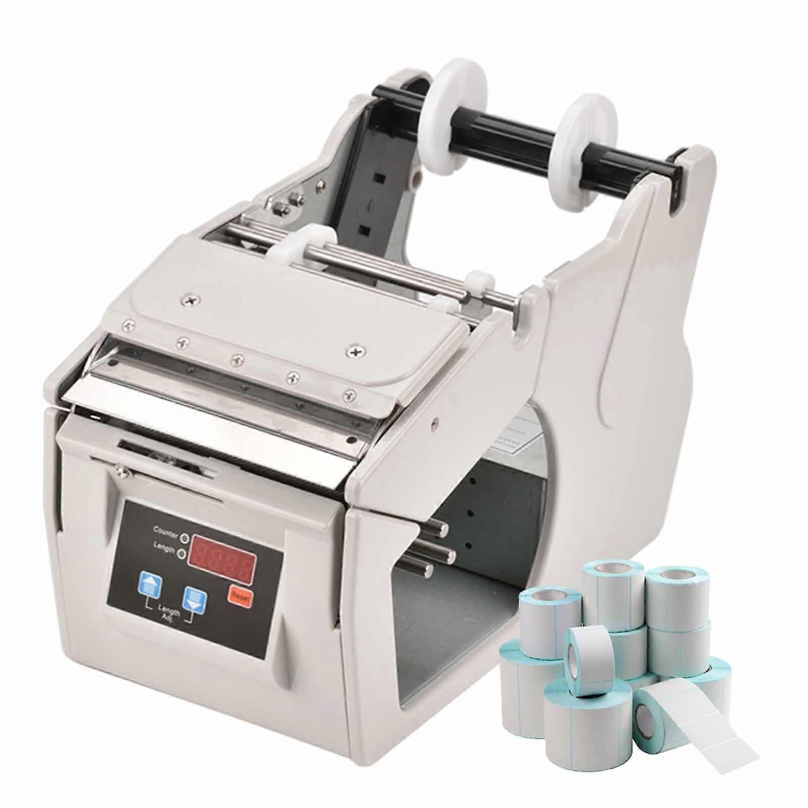 Automatic Label Dispenser with Digital Display, Adjustable Speed and Length, Compact Label Peeler