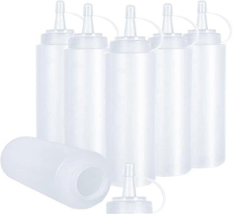 Squeeze Bottles Sauces,6 Pack 250ml/8.8oz Small Squeezy Condiments Bottle