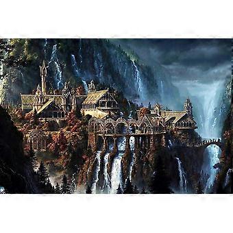 Rompecabezas antiestrés de la ciudad de la cascada de El Señor de los Anillos S2010