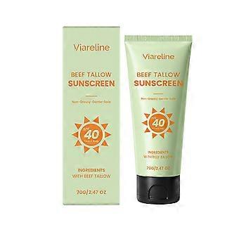 Beef Tallow Sunscreen SPF 40 for Face, Coral Reef Safe, Travel Size Organic Non-Greasy Lightweight Formula For Women & Men, Summer Outdoor Sports Beac