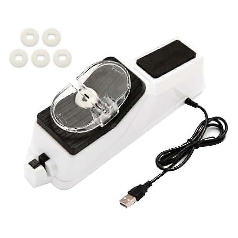 Electric Knife Sharpener,Knife Sharpener Tool,USB Sided Knife Sharpener for Quick Sharpening&Polishing with 5 Grindstone