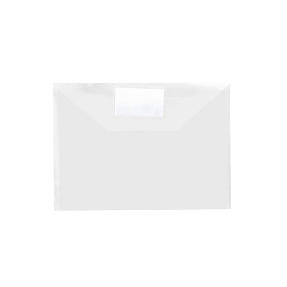 10 Pcs A4 File Document Folder Clear Transparent Document Envelope Organizer with Snap Button