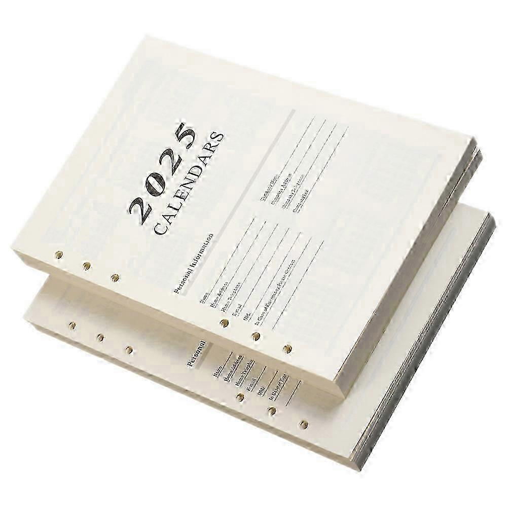 Loose Leaf Paper Refill for Writing 2Sets Beige Notebook Inner Paper