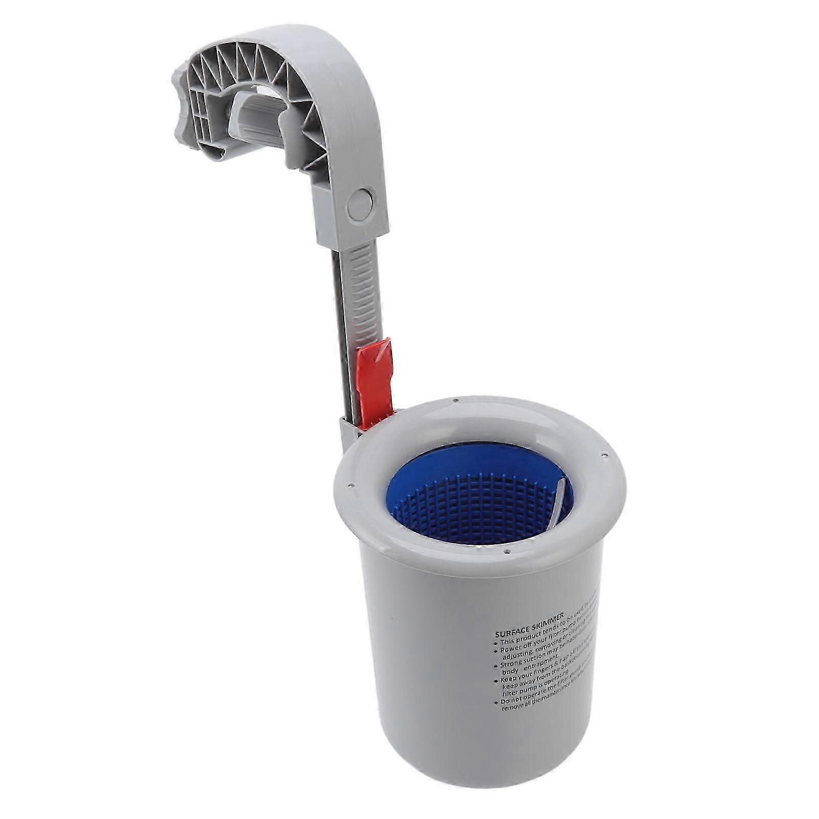 Gray Wall Mounted Pool Surface Skimmer 24x15.8cm Automatic Cleaner