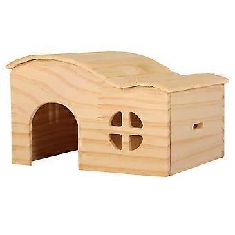 Houten schuilplaats voor cavia's en hamsters, ideaal als ontspanningsspeelgoed voor huisdieren.