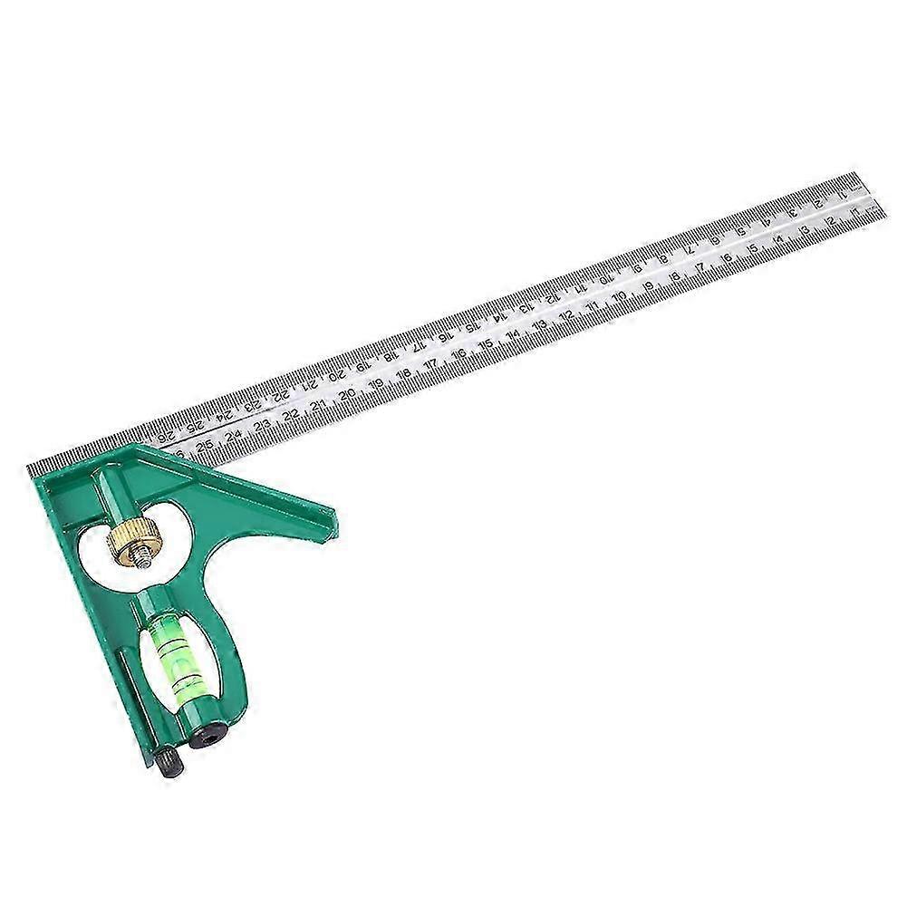 300mm Multi-functional Stainless Steel Combination Square Angle Ruler Measuring Tool