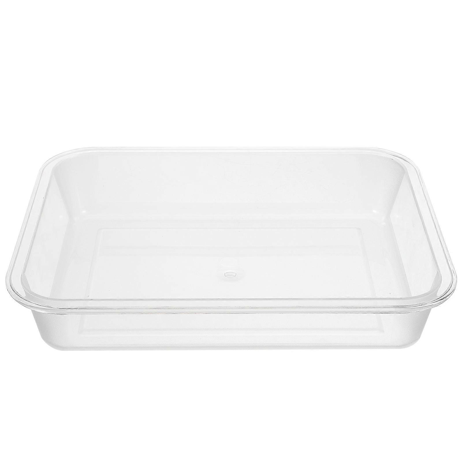 Multi-Function Food Plate Acrylic Tray for Storage 1Pcs Transparent Rectangular