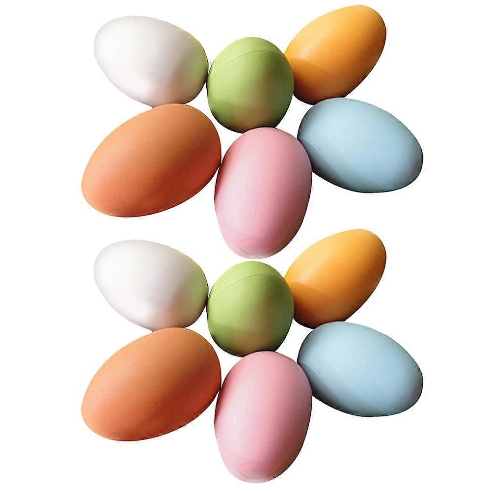 Hand Painted Plastic Eggs Plastic Eggs for Easter Use 12Pcs Assorted Colors