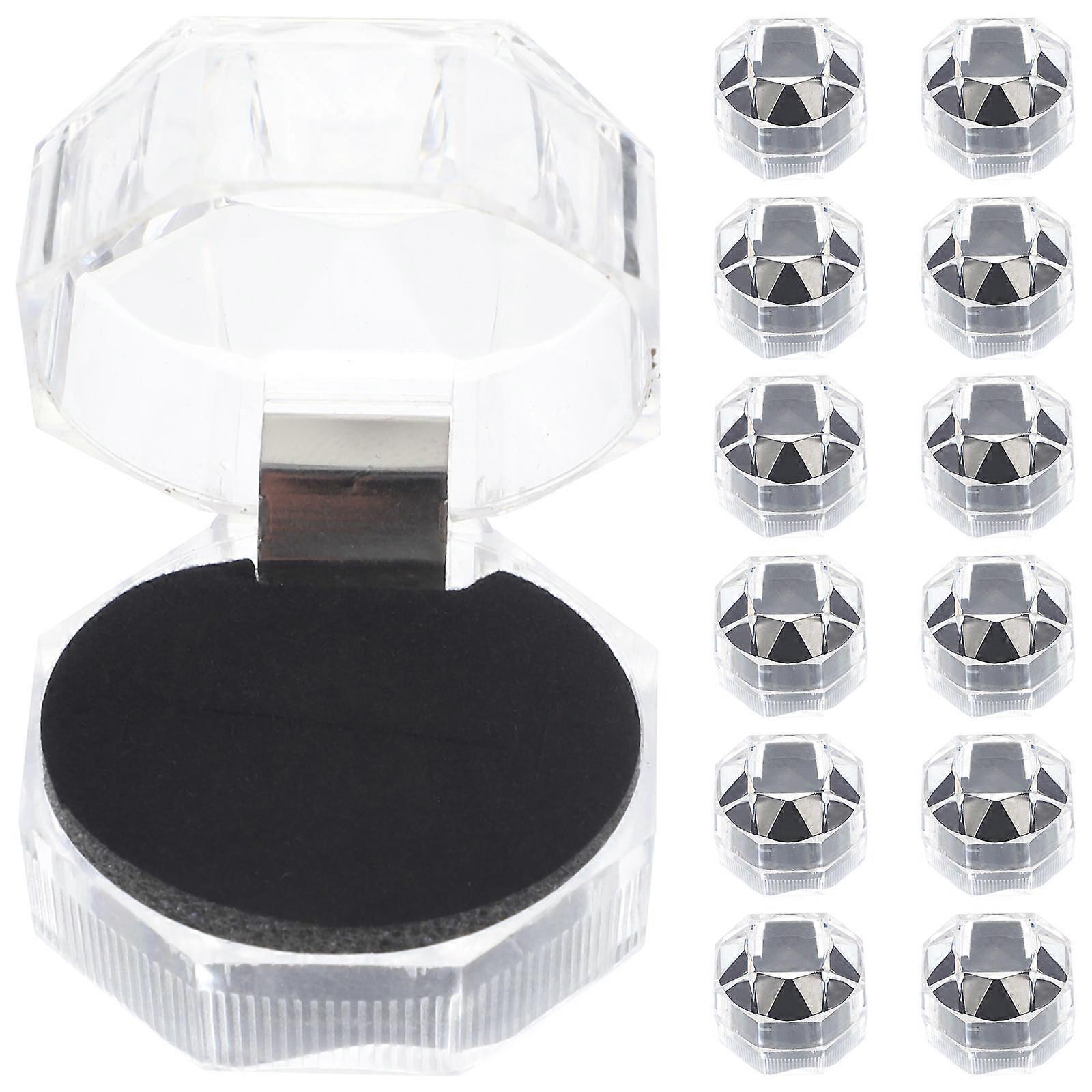 Black Ring Cases for Proposal Engagement 20Pcs Wedding Ring Boxes