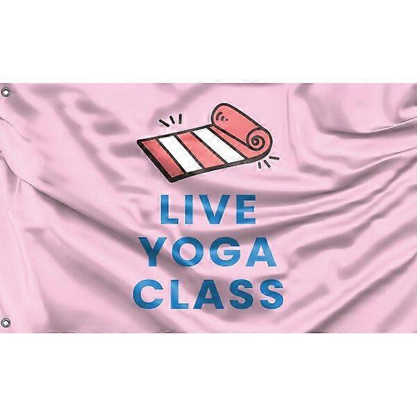 Live Yoga Class Flag A0309