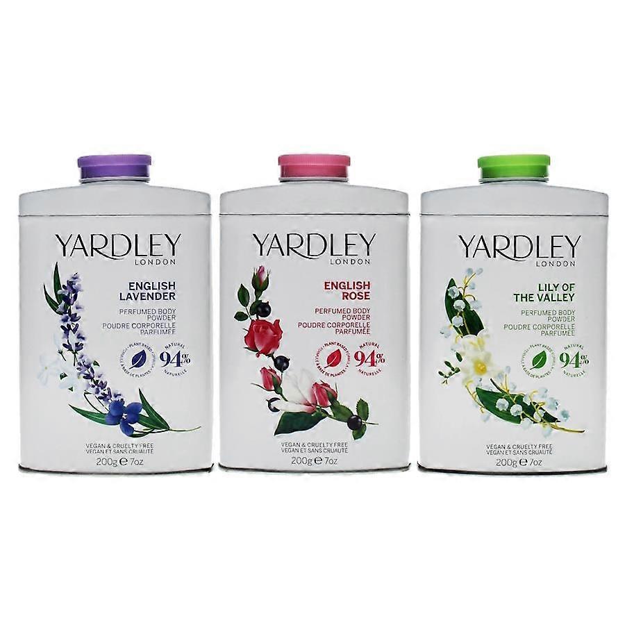 Yardley 200g Perfumed Body Powders (3 Pack)