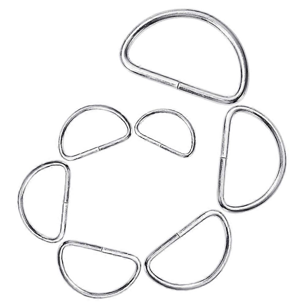 D Ring Metal Shoulder Strap D Ring for Multipurpose Use 20Pcs Silver