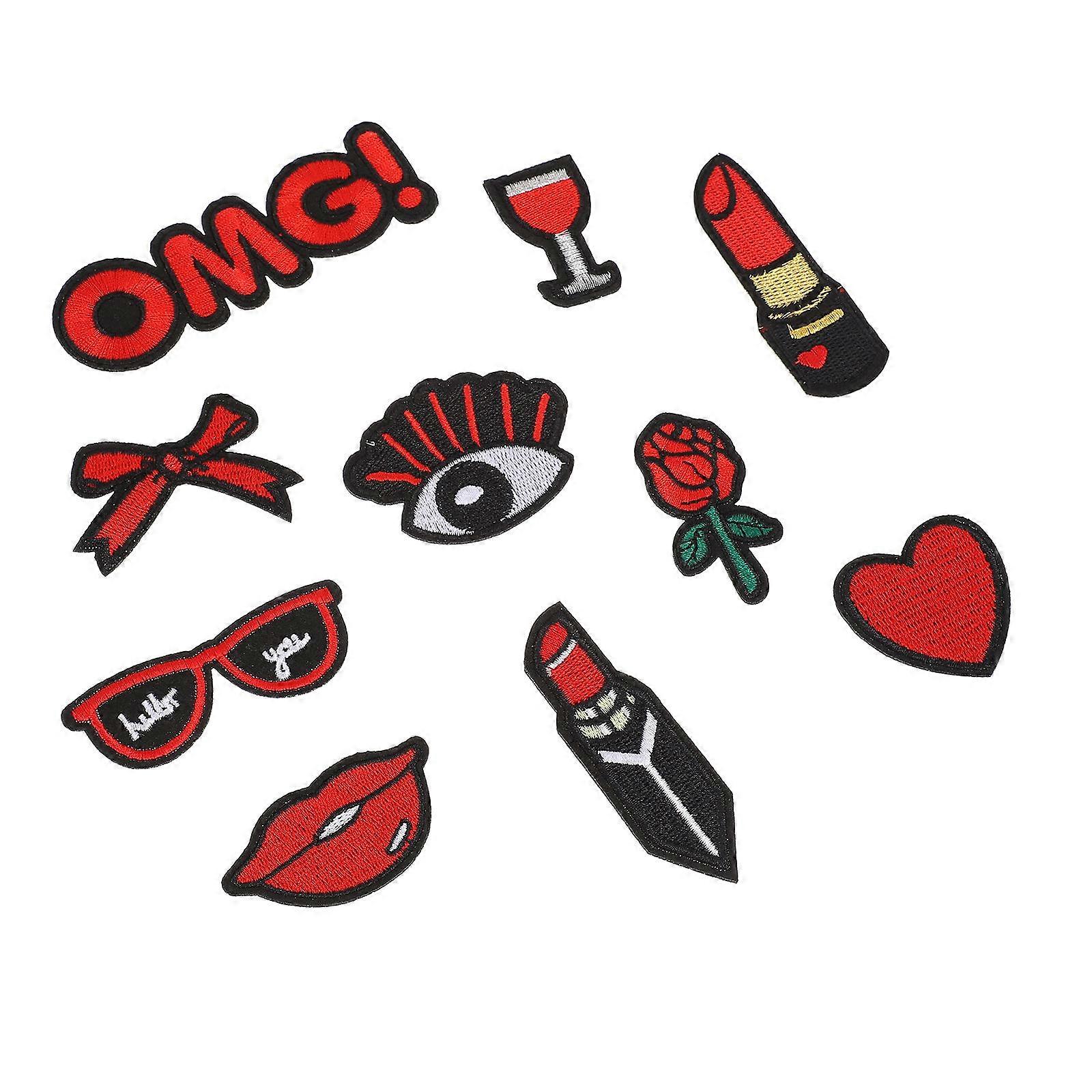 DIY Clothing Patch Sticker for Clothes Decoration 10Pcs Creative Cloth Patch Set