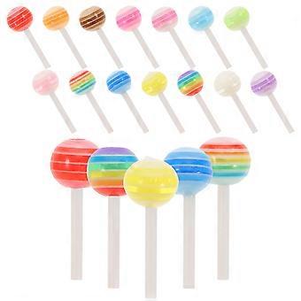 50 sztuk Lollipop Shaped Nail Decors Dziewczyna Manicure DIY Akcesoria Nail DIY Charms