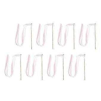 Streamers Wand Celebration Enhancement Dancing Christmas Pink 60X30CM Wooden Stick 8Pcs